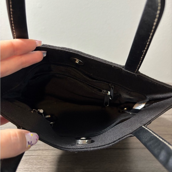 100% Cotton Small Black Purse‎ with Brown Safari Animals - Picture 4 of 7